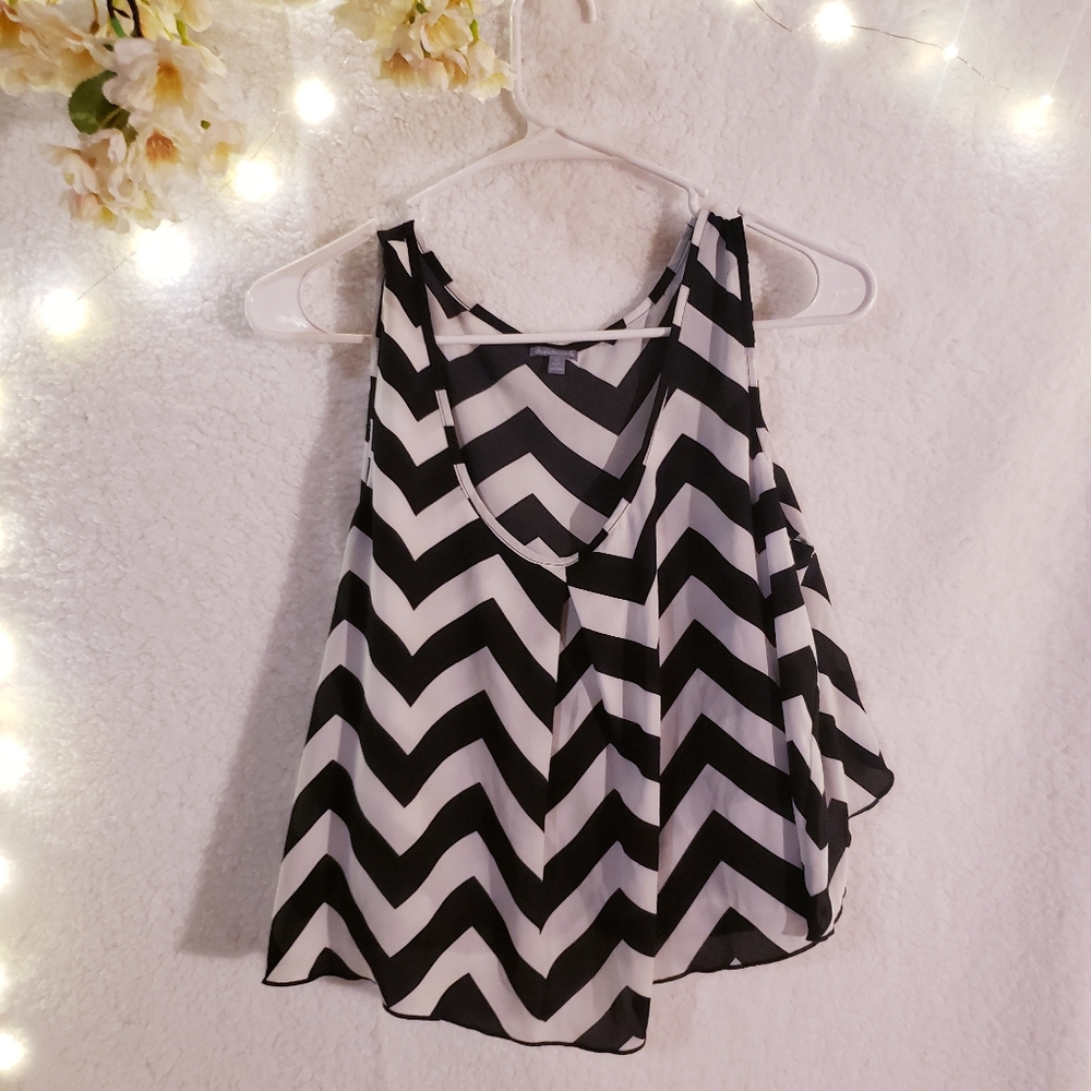 Charlotte Russe Chevron Tank Top/Blouse